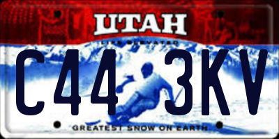 UT license plate C443KV