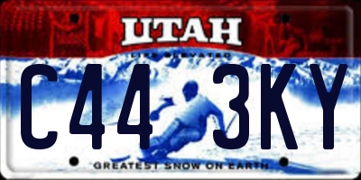 UT license plate C443KY