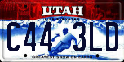 UT license plate C443LD