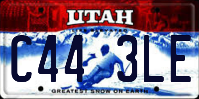 UT license plate C443LE