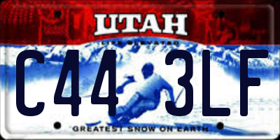 UT license plate C443LF
