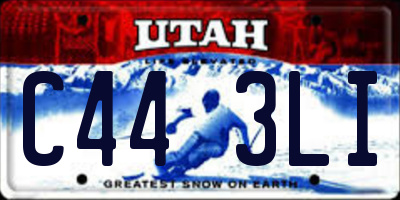 UT license plate C443LI