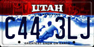 UT license plate C443LJ