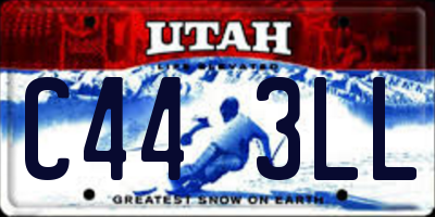 UT license plate C443LL