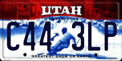 UT license plate C443LP