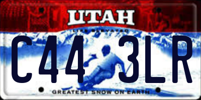 UT license plate C443LR
