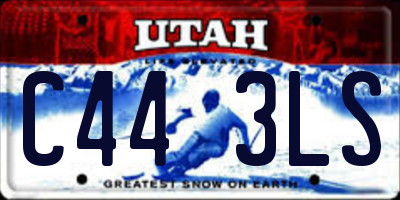 UT license plate C443LS