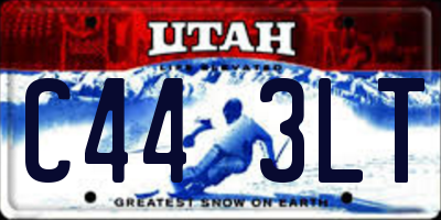 UT license plate C443LT