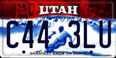 UT license plate C443LU