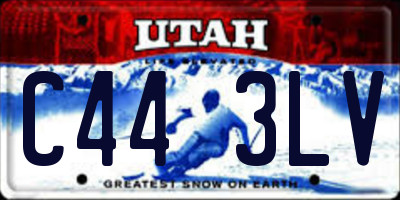 UT license plate C443LV