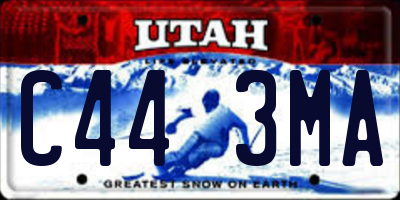 UT license plate C443MA