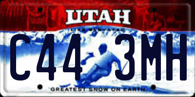 UT license plate C443MH