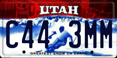 UT license plate C443MM