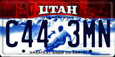 UT license plate C443MN