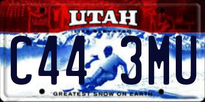 UT license plate C443MU