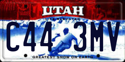 UT license plate C443MV