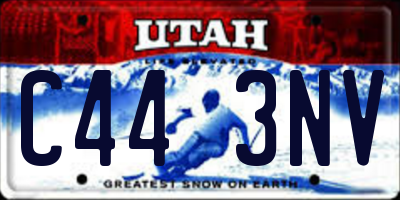UT license plate C443NV