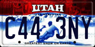 UT license plate C443NY
