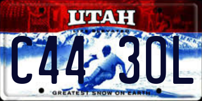 UT license plate C443OL