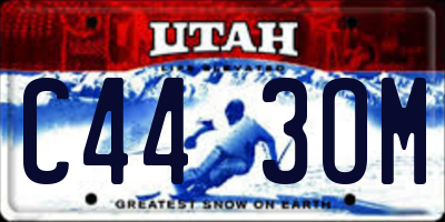 UT license plate C443OM