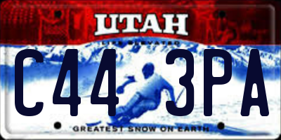 UT license plate C443PA