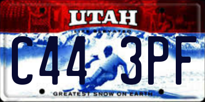 UT license plate C443PF