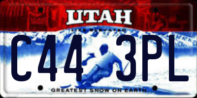 UT license plate C443PL