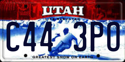 UT license plate C443PO