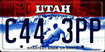 UT license plate C443PP