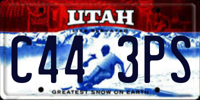 UT license plate C443PS
