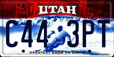 UT license plate C443PT