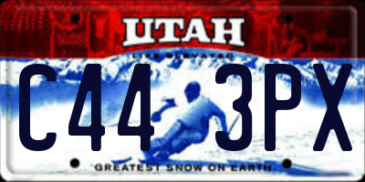 UT license plate C443PX