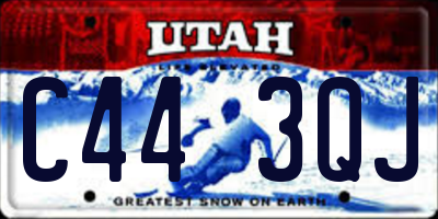 UT license plate C443QJ