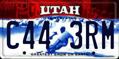 UT license plate C443RM