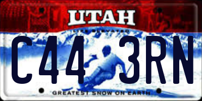 UT license plate C443RN