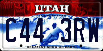 UT license plate C443RW