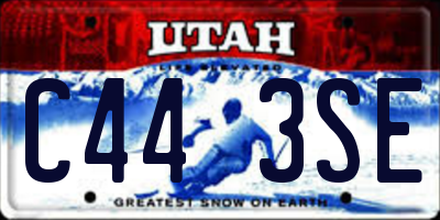 UT license plate C443SE