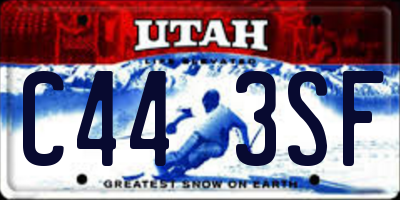 UT license plate C443SF