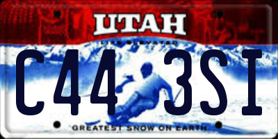 UT license plate C443SI