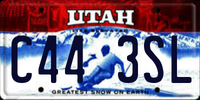 UT license plate C443SL