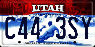 UT license plate C443SY