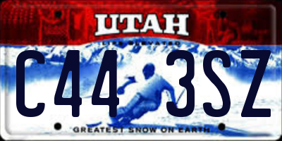 UT license plate C443SZ