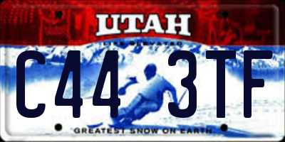 UT license plate C443TF