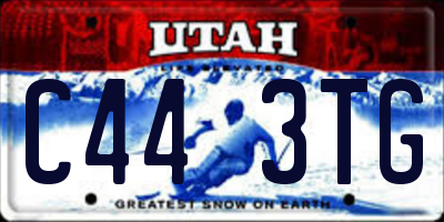 UT license plate C443TG