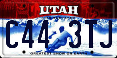 UT license plate C443TJ