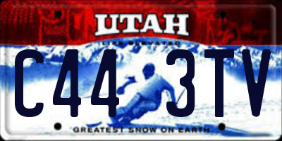 UT license plate C443TV