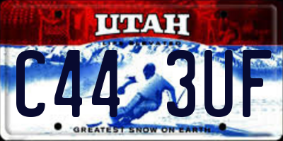 UT license plate C443UF