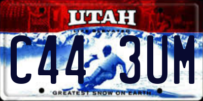 UT license plate C443UM
