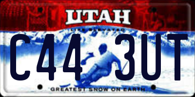 UT license plate C443UT
