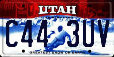 UT license plate C443UV